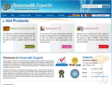 Tablet Screenshot of amarnathexport.com